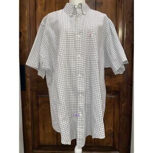 Black Label Ralph Lauren XXL Cotton Mens Button Dwn Collared Big Tall Grey Shirt